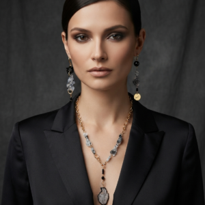 Collana più orecchini “Ombre e Luce” Essenza Donna