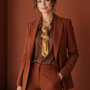 N.12 Nodo d’Amore righe arancio oro marrone